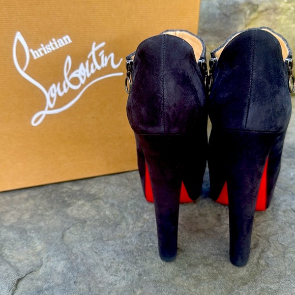 CHRISTIAN LOUBOUTIN BLACK PYTHON HIGH HEEL ANKLE BOOTS /BOOTIES -9.5- NIB! ๐ฅ๐ข - Picture 5 of 13
